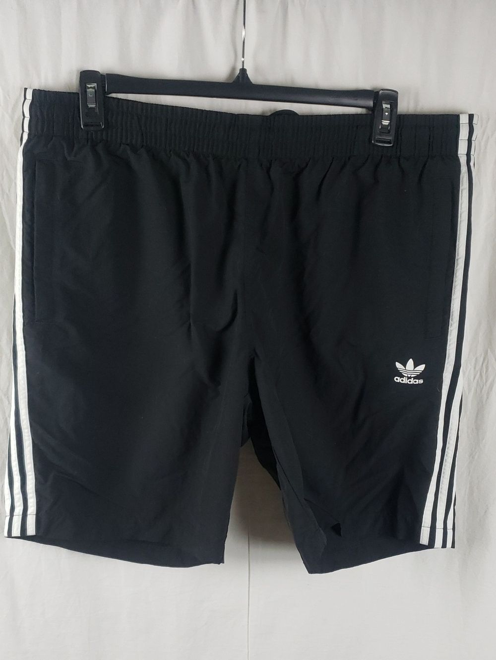 Adidas Men's 2XL Black 3 Stripes Swim Shorts